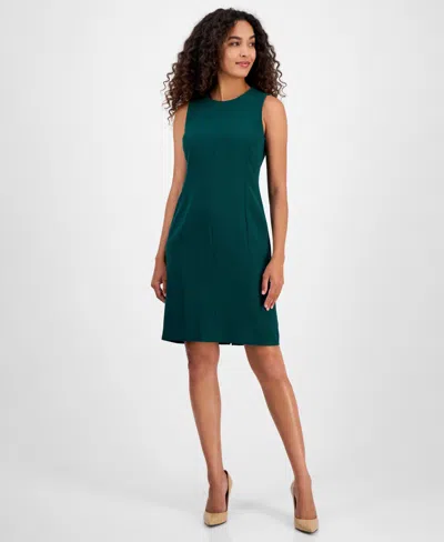 Kasper Women's Sleeveless Multi-seam Sheath Dress, Regular & Petite In Green