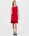 Kasper Women's Sleeveless Pleated-hem Sheath Dress In Red