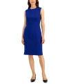 Kasper Women's Sleeveless Stretch Crepe Sheath Dress In Royal Signature