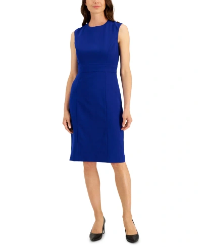 KASPER WOMEN'S SLEEVELESS SEAMED WAIST SHEATH DRESS