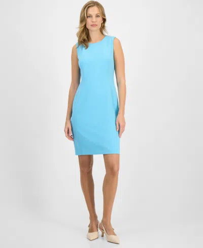 Kasper Women's Sleeveless Sheath Dress In Blue