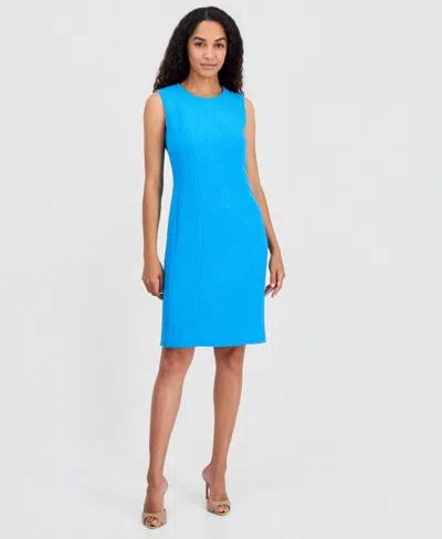 Kasper Women's Sleeveless Sheath Dress In Blue