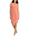 Kasper Notched-neck Sheath Dress In Black