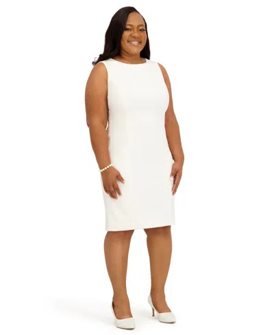Kasper Women's Sleeveless Sheath Dress, Regular And Plus Size In White