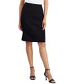Kasper Women's Stretch-crepe Knee-length Pencil Skirt In Black