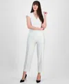 Kasper Women's Stretch-crepe Mid-rise Slim Ankle Pants, Regular & Petite Sizes In Vanilla Ice