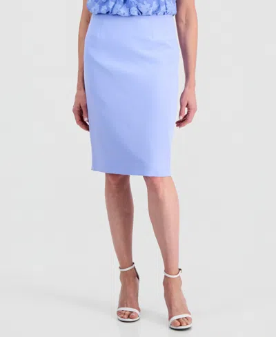 Kasper Women's Stretch Crepe Slim-fit Pencil Skirt In Blue