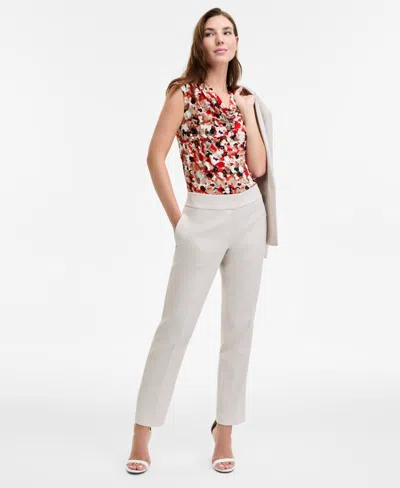 Kasper Women's Stretch Crepe Slim Leg Pant, Regular & Petite Sizes