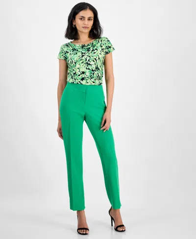 Kasper Women's Stretch Crepe Slim Leg Pant, Regular & Petite Sizes