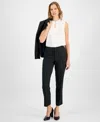 Kasper Women's Stretch Crepe Slim Leg Pant, Regular & Petite Sizes In Multi