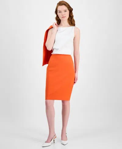 Kasper Women's Stretch-crepe Slim Pencil Skirt