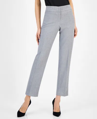Kasper Petites Womens Trouser Straight Trouser Pants In Grey,black