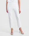 Kasper The Audrey Pull-on Straight Leg Pants In White