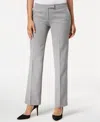 Kasper Tab-waist, Straight-fit Modern Dress Pants In Grey,black