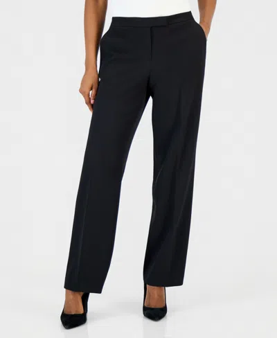 Kasper Women's Tab Waist Trouser Pant, Regular & Petite In Black