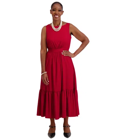 Kasper Women's Tiered Midi Dress, Regular & Plus Sizes