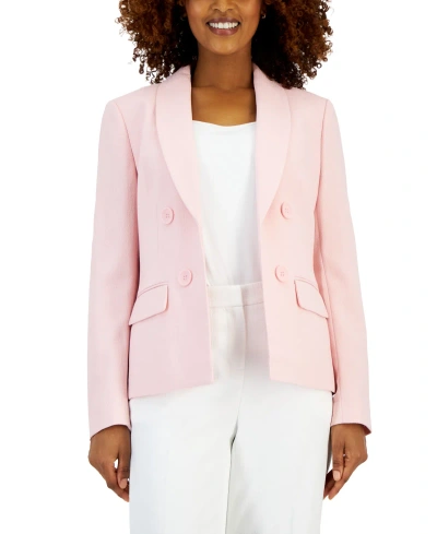 Kasper Women's Tweed Shawl-collar Blazer In Tutu Pink