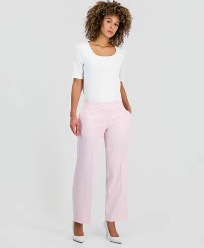 Kasper Women's Wide-leg High-rise Pants In Pink