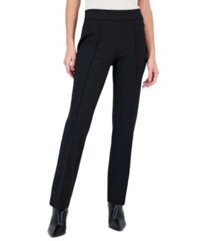 Kasper Womens Audrey Pull On Bootcut Pants In Black