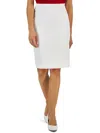 Kasper Womens Linen Blend Mini Pencil Skirt In White