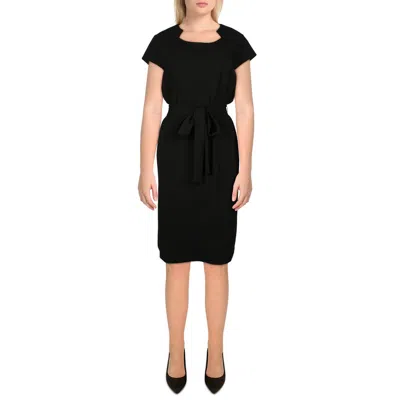 Kasper Womens Crepe Wear To Work Dress In Black