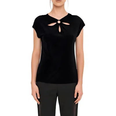 Kasper Womens Cut-out Polyester Blouse