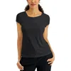 Kasper Womens Drapey Neckline Shirred Pullover Top In Black