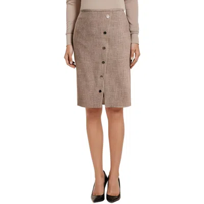Kasper Womens Embellished Polyester Midi Skirt