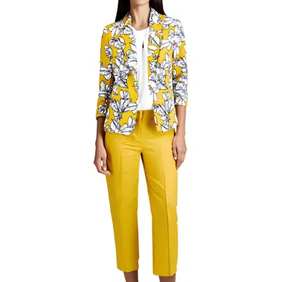 Kasper Womens Floral Print Polyester One-button Blazer