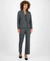 Kasper Womens Herringbone Jacket Pants In Multi