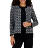 Kasper Womens Metallic Acrylic Cardigan Sweater In Multi