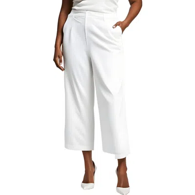 Kasper Womens Pocket Crepe Straight Leg Pants In White
