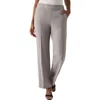 Kasper Petite Pull-on Elastic-back Trousers In Grey