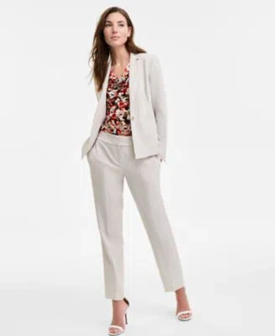 Kasper Womens Seamed Jacket Cowlneck Top Slim Leg Pants