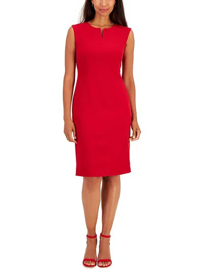 Kasper Women's Sleeveless Princess-seam Sheath Dress In Fire Red