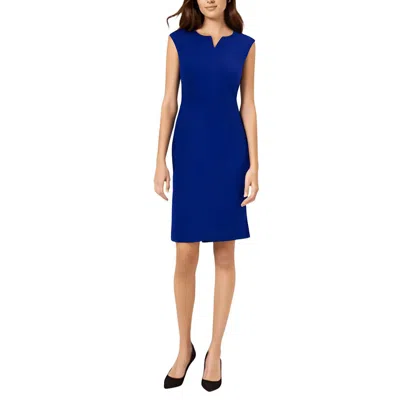Kasper Womens Sleeveless Polyester Wear To Work Dress In Royal Signature
