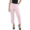Kasper Womens Solid Manmade Straight Leg Pants In Pink