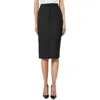 Kasper Womens Solid Polyester Pencil Skirt In Black