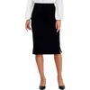 Kasper Womens Solid Velvet Pencil Skirt In Black