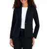 Kasper Petites Womens Office Formal One-button Blazer In Black