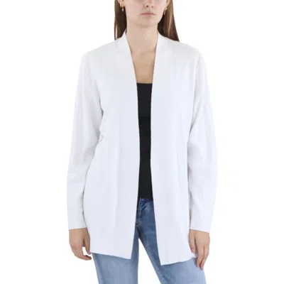 Kasper Womens Solid Viscose Pullover Top In White
