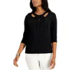 Kasper Twist-neck Top In Black