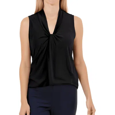 Kasper Womens Twist Neck Pullover Blouse