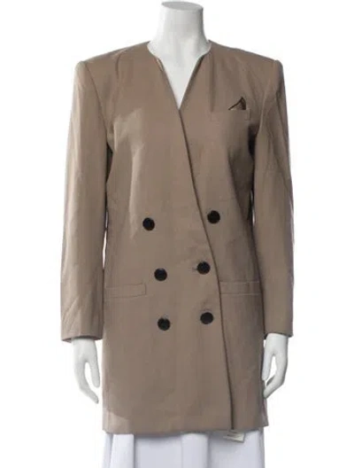 Pre-owned Kasper Wool Peacoat In Neutral