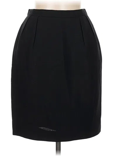 Pre-owned Kasper Wool Skirt In Black