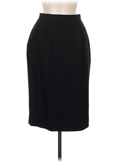 Pre-owned Kasper Wool Skirt In Black