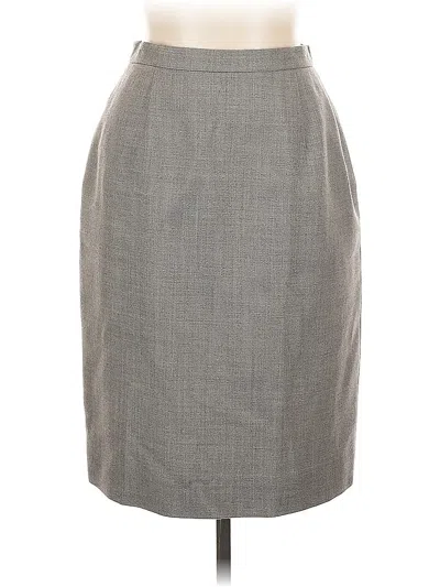 Pre-owned Kasper Wool Skirt In Gray