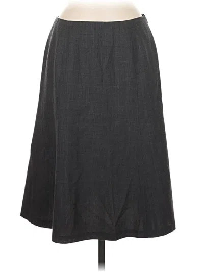 Pre-owned Kasper Wool Skirt In Gray
