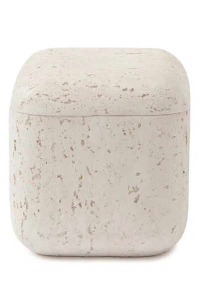 Kassatex Aman Cotton Ball Jar In Ivory
