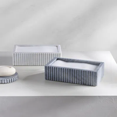 Kassatex Beacon Hill Guest Towel Tray In Blue
